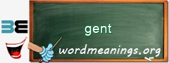 WordMeaning blackboard for gent